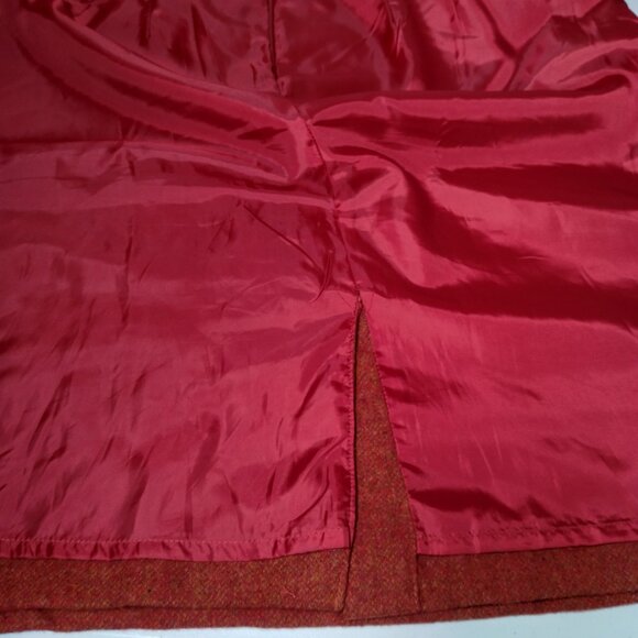 Chadwicks of Boston Pencil Skirt Size 18W Rust Orange Wool Blend Office Wear - Picture 15 of 15